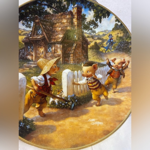 Bradford exchange “ Three little Pigs “ - Picture 2 of 4